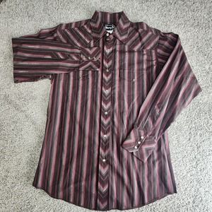 Men's Striped Western Shirt